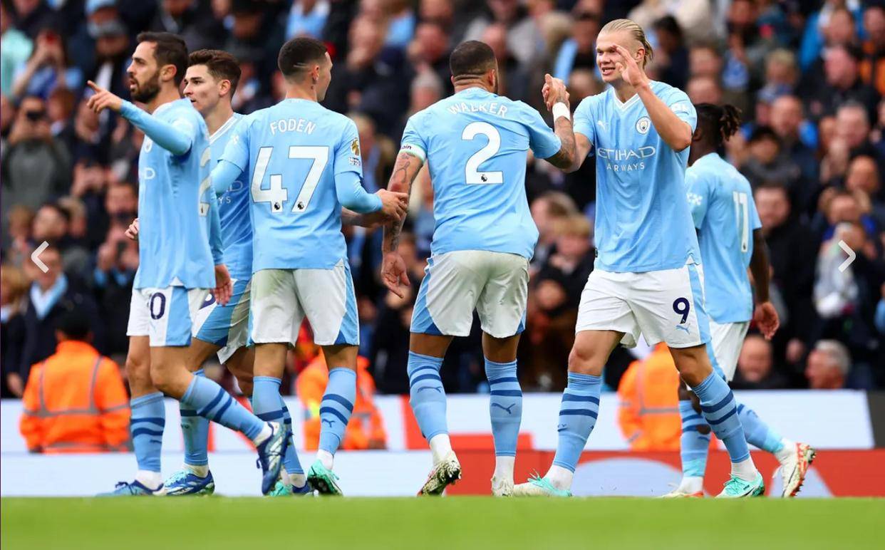 5次超越凯恩，哈兰德是本赛季五大联赛单场进球2+最多的球员（哈兰德本赛季五大联赛单场2+进球最多，5次力压凯恩）